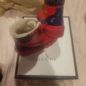 Gucci rain/winter boots,size 30, red/blue
